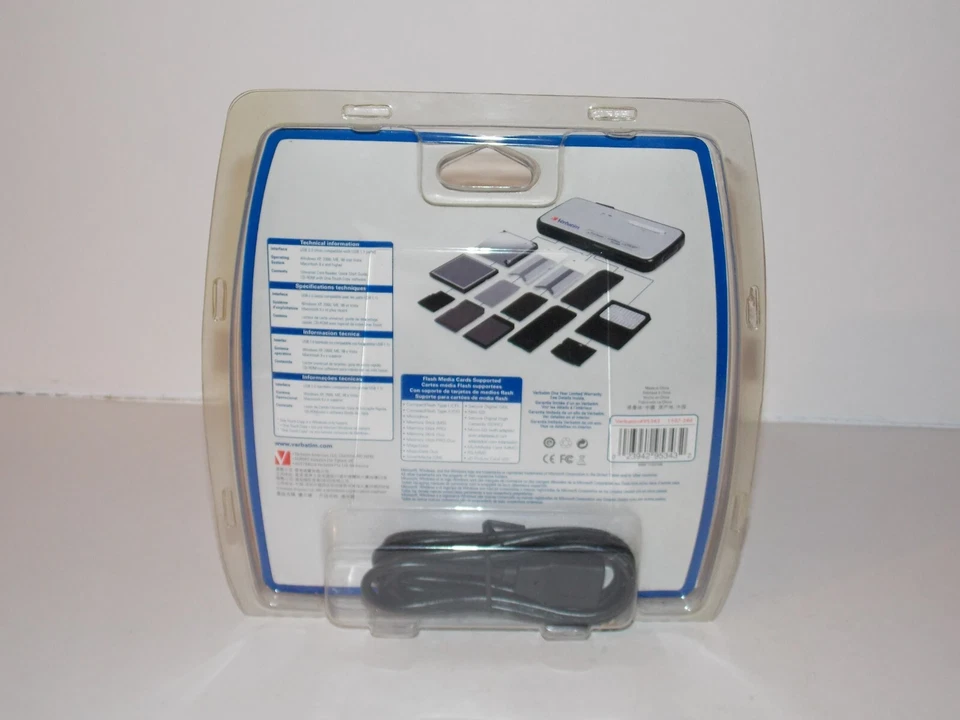 NEW VERBATIM Cameramate Universal Card Reader 95343 - 1107-240 with USB Cable - Image 4 of 4