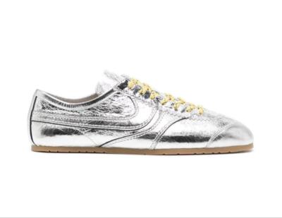 Dries Van Noten Men 10.0US Silver Leather Sneakers Elegant Dries Van Noten Men 10.0US Silver Leather Sneakers Elegant