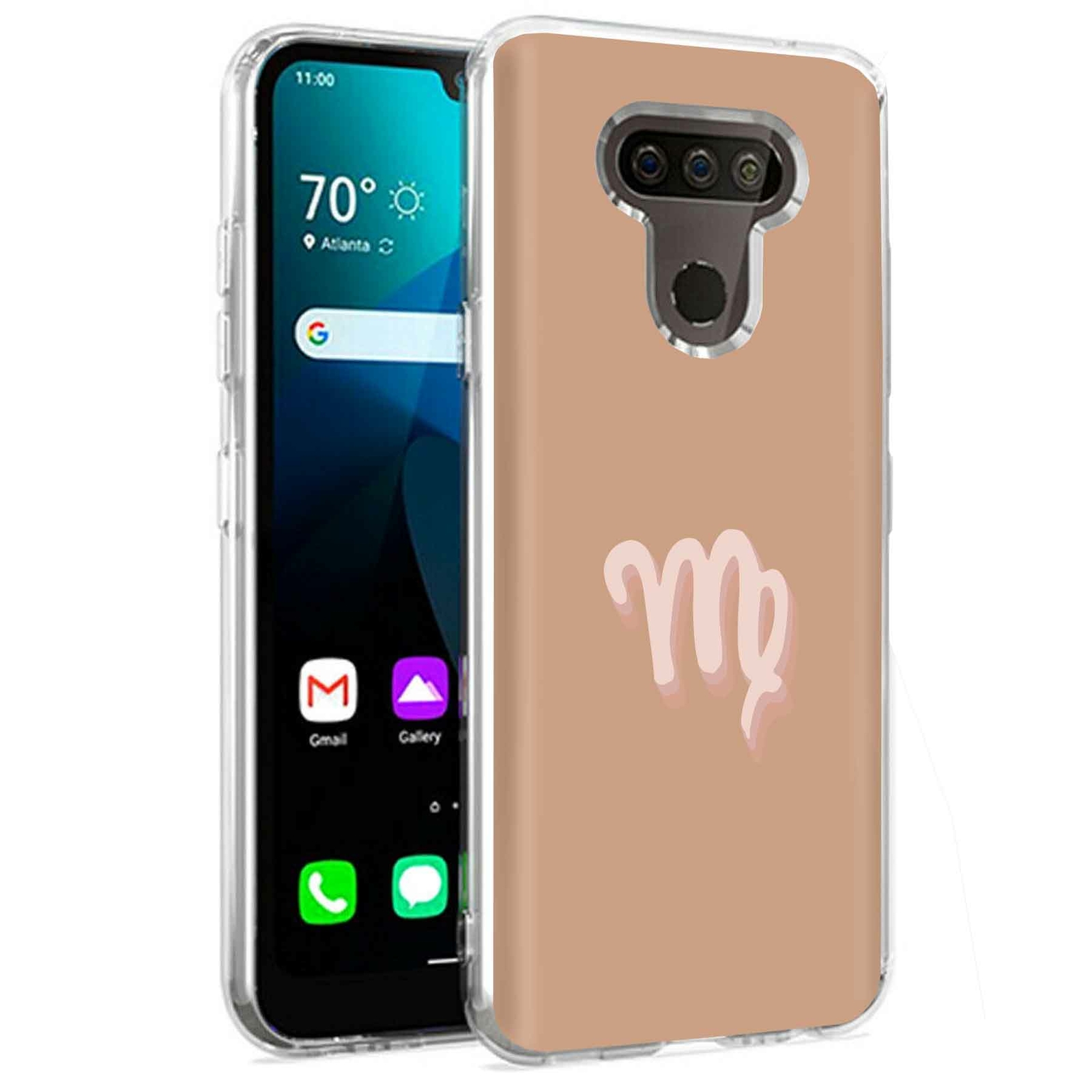 Phone Case for LG Harmony 4,Premier Pro Plus,K41, Virgo Astrology Sign Print