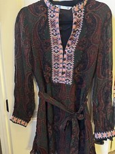 Zara Basic Womans S Dress Multi Colored Long Sleeve A-6886