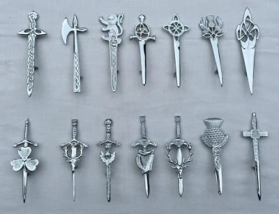 S.UK New Scottish Thistle Kilt Pins Various Design 4"/Highland Kilt Pins/Brooch Pins