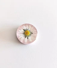 Handmade Flower Resin Brooch Pin Badge Botanical Wedding Corsage Gift Daisy