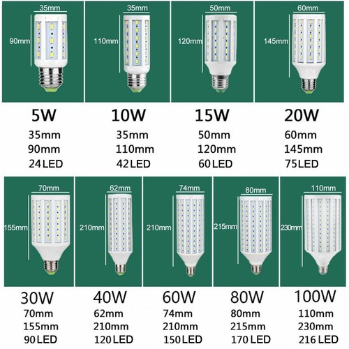 5-100W Equivalent LED Bulb Corn Light E27 B22 E40 For Kitchen Range Hood - Picture 7 of 11