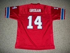STEVE GROGAN Unsigned Custom England Sewn Football Jersey Sizes S-3XL Red/White