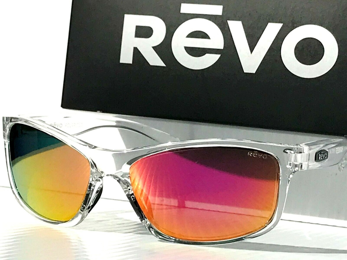 NEW* REVO HARNESS CLEAR w POLARIZED SPECTRA RUBY Lens Sunglass RE