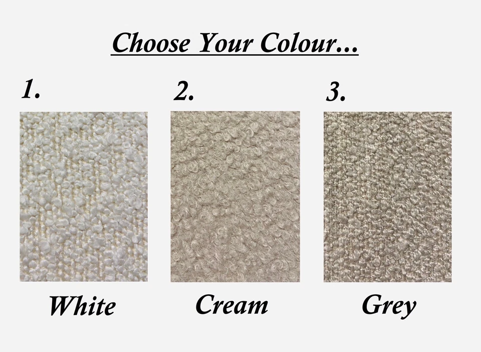 Grey Boucle Teddy Footstool - Image 4 of 4