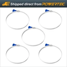 POWERTEC 5 Inch Dust Collection Adjustable Key Type Hose Clamp - 5 PK (70249)