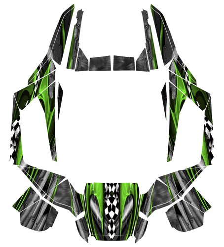 2014-2016 Arctic Cat Wildcat Design Graphic Kit Wraps UTV Turbo Scoop 2door - Foto 5 di 9