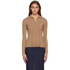 Jacquemus Beige Wool La Maille Baho Polo sz 34