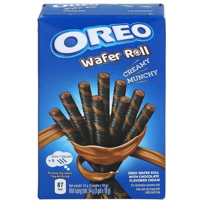 Oreo Wafer Roll Chocolate 54g Waffelröllchen