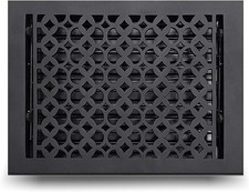 Prima Decorative Cast Aluminum Floor Register 8x12 VR100 Cast Aluminum Black S5