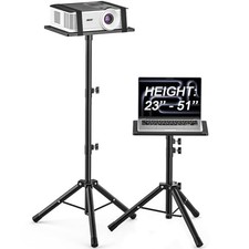 Projector Stand Tripod from 23" to 51", Laptop Tripod Stand with Elastic