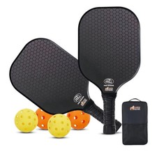 Gorilla Gear Pro Series USAPA Approved Pickleball Paddle Set - 2 Fiberglass Padd
