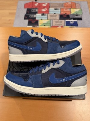Size 9 - Air Jordan 1 Low SE Craft Inside Out Obsidian Blue Grey DR8867-400 Shoe