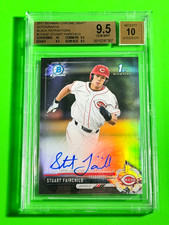 2017 Bowman Chrome Draft Stuart Fairchild RC Auto Black Refractor /75 BGS 9.5/10