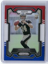 2023 Panini Prizm Jake Haener Red White and Blue RC #374 1C8B20