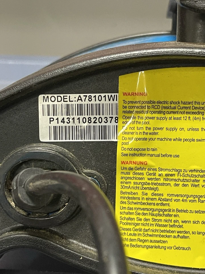 Fuente de alimentación Aqua Products Aquabot modelo A78101WIFI robot aspirador de piscina Foto 4 de 4