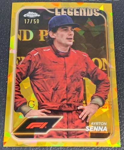 2024 Topps Chrome Formula 1 F1 Sapphire Ayrton Senna Legends Gold /50đ„đ„đ„