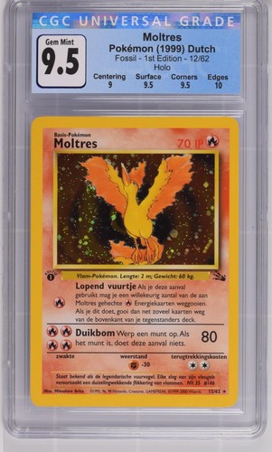 Moltres (1st Edition) graded CGC 9.5 for sale on eBay