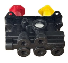 Dual Air Brake Dash Control Valve Red Yellow Parking Brake Trailer Supply Valve thumbnail 2