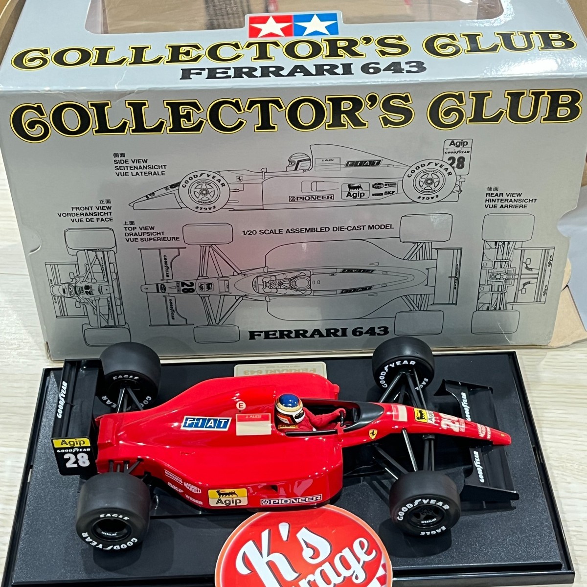 Tamiya 1/20 Collector's Club Ferrari 643 Diecast model with case