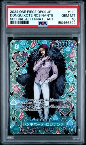 One Piece Card Japanese - Rosinante Alt Art #OP04-119 - OP09 Awakening - PSA 10