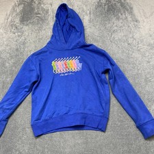 Polo Ralph Lauren Hoodie Girl XL 16 Blue Fleece Lined Pony Logo Trendy Outdoor