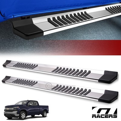 For 2019-2026 Silverado/Sierra Double 6'' Silver OE Style Aluminum Running Boards