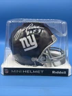 Y.A. Tittle Signed NY Giants Mini Helmet Inscribed HOF 71 JSA COA Riddell