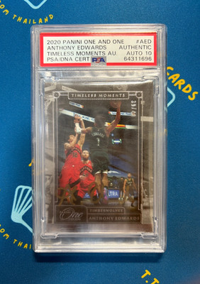 2020 PANINI ONE & ONE ANTHONY EDWARDS TIMELESS MOMENTS AUTO /49 PSA AUTH AUTO 10