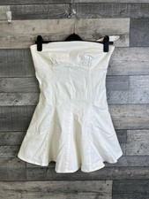 Urban Outfitters Mini Dress Size Small White Angelique Strapless Fit & Flare y2k