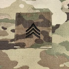 US Army Sergeant SGT Rank E-5 OCP Pattern Shirt Sew-on Military Patch Used