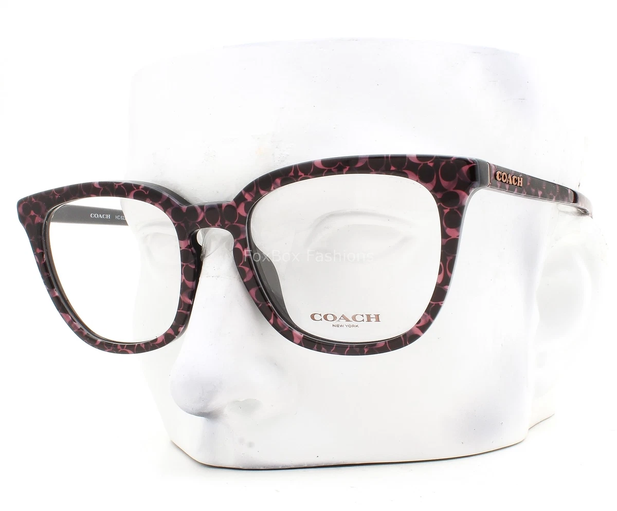 Coach Signature “C” print glasses frame in transparent peach Coach HC6260U 5590 Eyeglasses Frames Peach Tortoise 54-17  main image 3