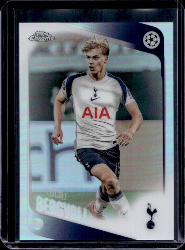 2025-26 Topps Chrome UEFA Lucas Bergvall Refractor #121 Tottenham