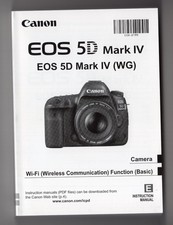 Canon EOS 5D Mark IV Genuine Camera Instruction Manual / Guide In English