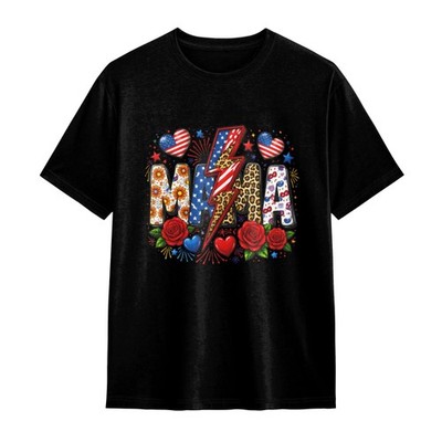  Patriotic MAMA Graphic T-Shirt Casual Mom Tee For Mothers Day