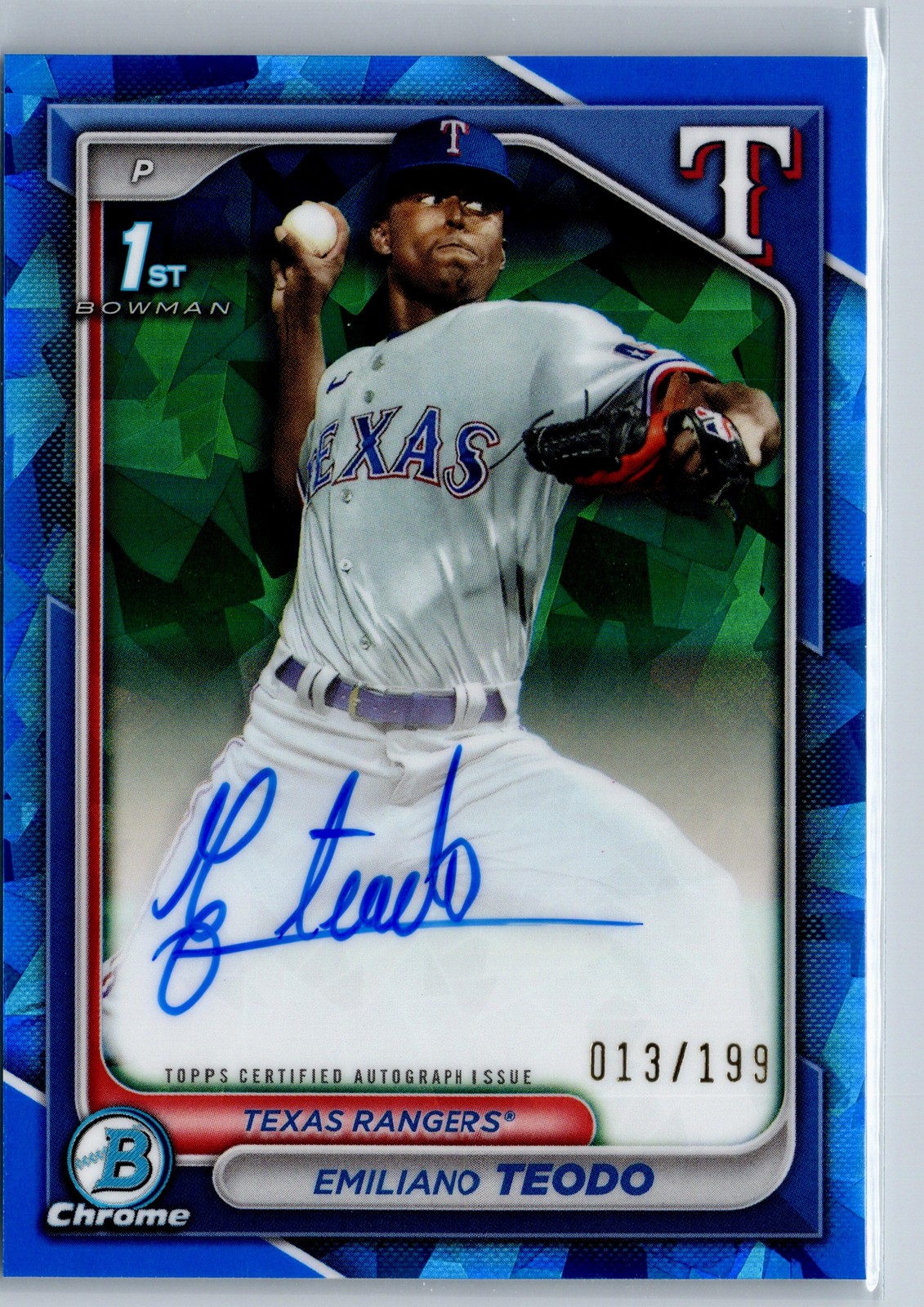 2024 Bowman Chrome Sapphire Edition #CSPA-ETE Emiliano Teodo Prospect Auto /199