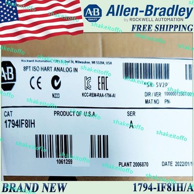 New in Box AB 1794-IF8IH/A Input 1794 IF8IH serA Free Ship 1794IF8IH