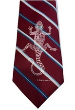 NEW KETCH Boy's Lizard Clip-on Tie Sz Large Stone Embellished Novelty Red Stripe