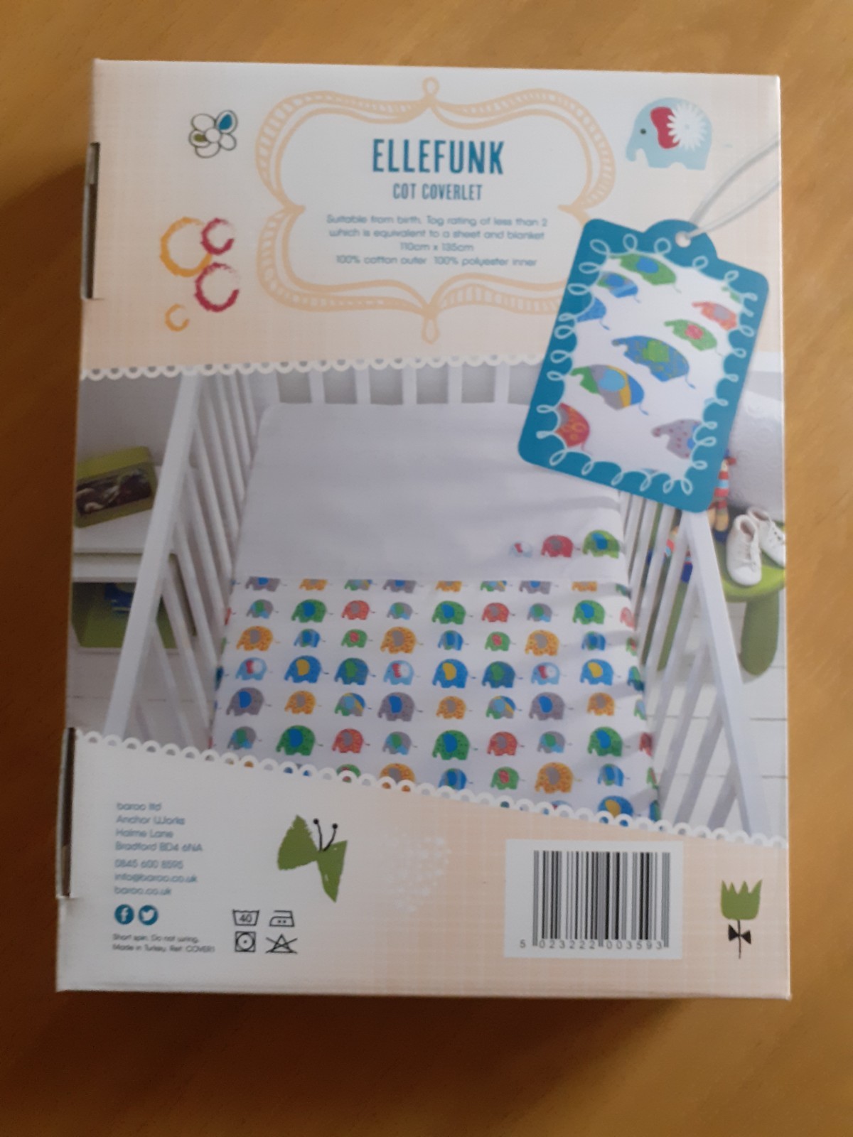 COPRILETTO/COPRILETTO LETTINO PER BAMBINO - GRANDE 110cm x 135cm 100% COTONE ELLEFUNK foto 6