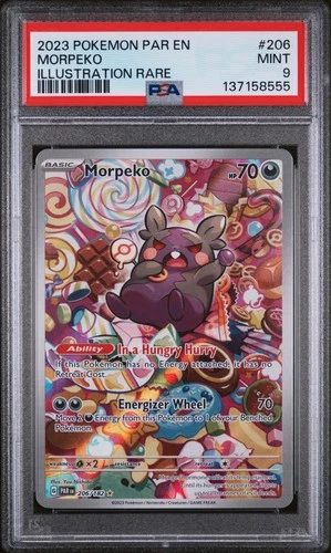 2023 Pokemon Paradox Rift #206 Morpeko Illustration Rare PSA 9