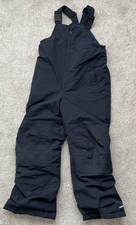 Lands End Snow Bib Overalls Boys Girls 5 Black Snow Winter Outdoors Ski Sledding