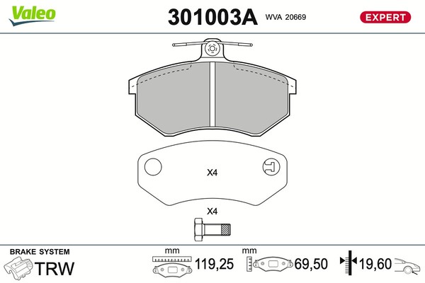 Bremsbelagsatz BremsklöTze Vorderachse FüR Audi A4 8D2 B5 80 8C B4 89-image