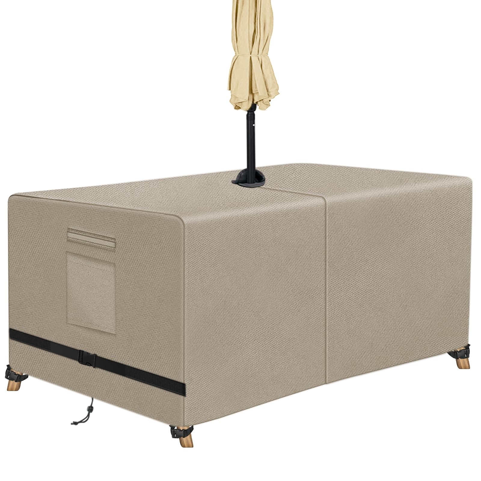 With Umbrella Hole 108" L X 82" W X 23.6" H Heavy...