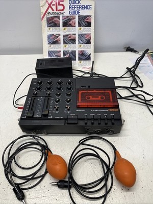 FOSTEX X-15 Multitracker Cassette + Power Supply + Remote + Guide TESTED