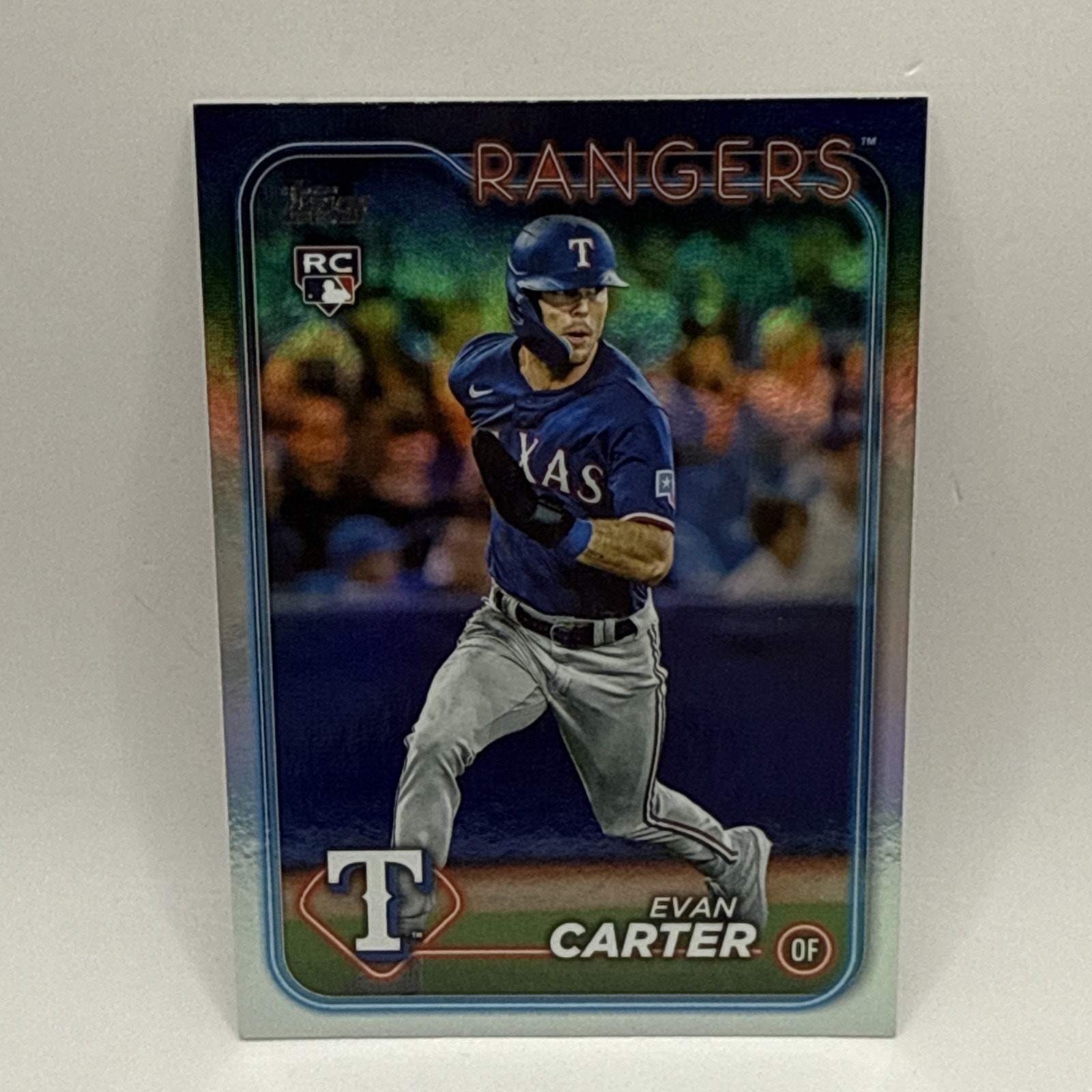 2024 Topps Series 1 EVAN CARTER RC #280 RAINBOW FOIL Parallel RANGERS ROOKIE