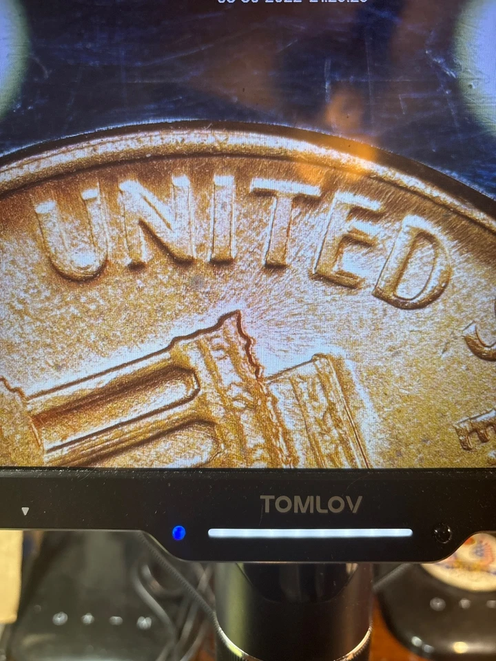 1966 Lincoln Cent – FS-801 DDR – RED – Doubled Die Reverse (ONE CENT / UNITED) - Image 3 of 4