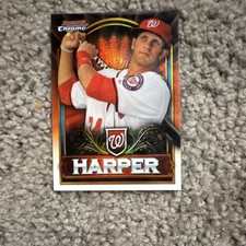 2011 Bowman Chrome Bryce Harper Rookie #BCE1 Washington Nationals Baseball Card. rookie card picture