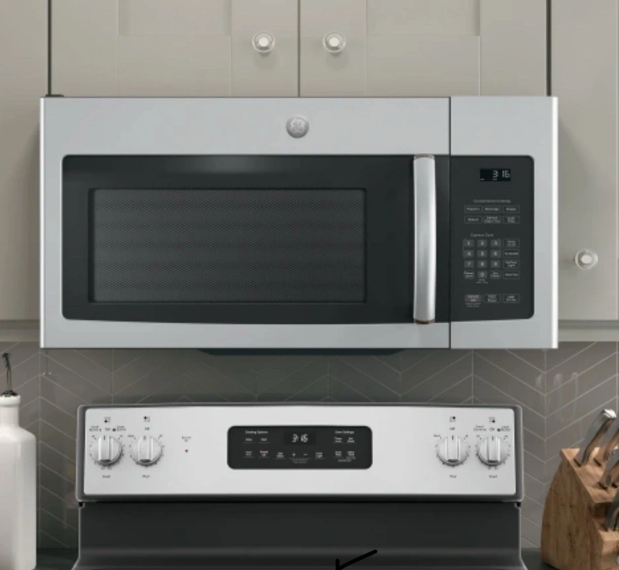 GE 1.6 Cu Ft Over-the-Range Microwave Stainless Steel | Clean | Tested