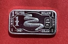 1 Gram Silver Bar With Wriggly Snake! 🐍 Pure .999 Fine Silver!